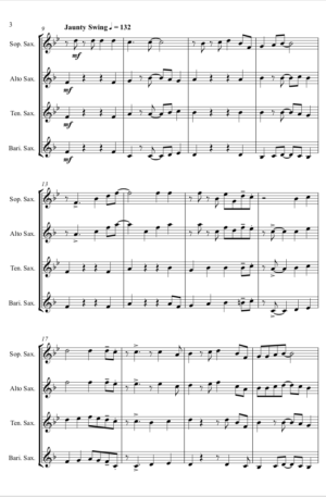 Waltzing Matilda – Saxophone Quartet