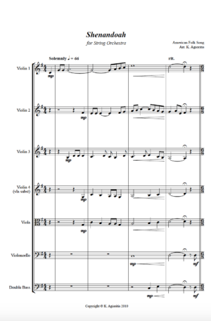 Shenandoah – String Orchestra