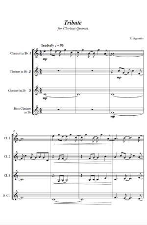Tribute – Clarinet Quartet