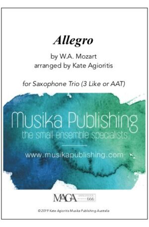 Allegro (Mozart) – for Saxophone Trio
