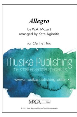 Allegro (Mozart) – for Clarinet Trio