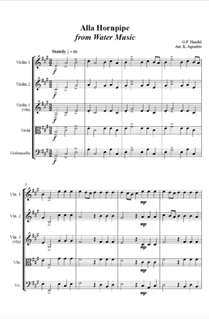 Alla Hornpipe – for String Quartet