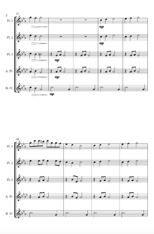 Ah Poor Bird – Flute Choir