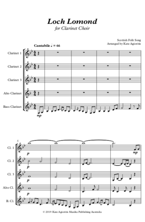 Loch Lomond – for Clarinet Choir