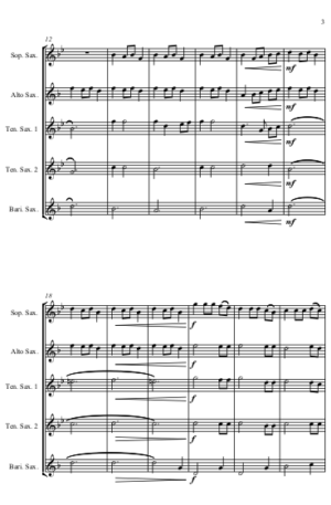 Fantasia on the Ukrainian Bell Carol – Saxophone Ensemble