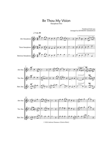 BE THOU MY VISION sax trio 1