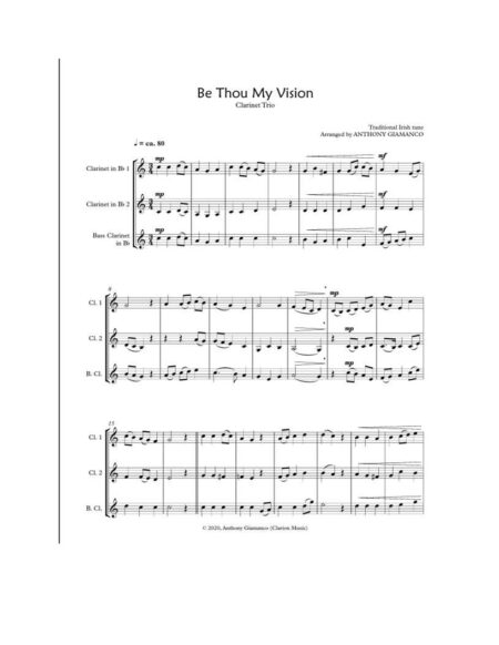 BE THOU MY VISION clarinet trio 1
