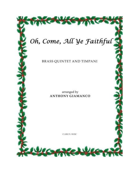 O COME ALL YE FAITHFUL brass quintet timpani