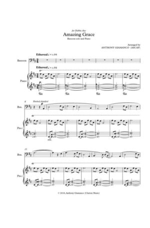 AMAZING GRACE – Bassoon and Piano