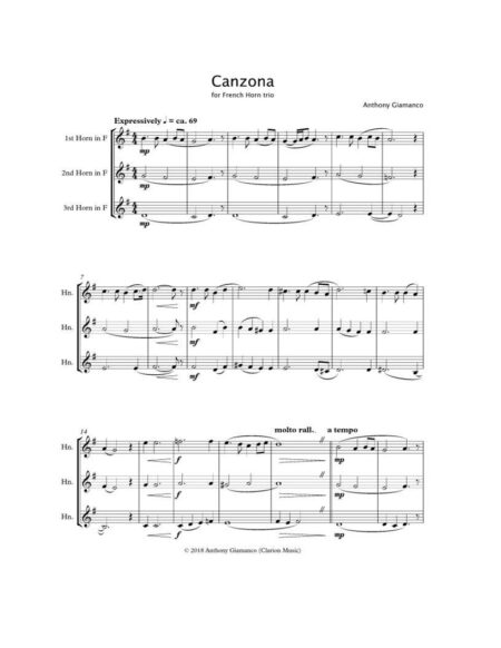 CANZONA horn trio 1