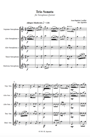 Trio Sonata – Saxophone Ensemble
