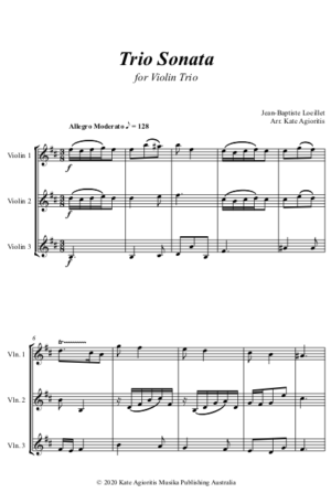Trio Sonata – Violin Trio
