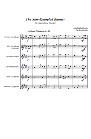 The Star-Spangled Banner – Saxophone Ensemble