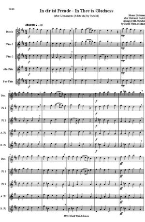 Variations on In dir ist Freude (piccolo, 2 flutes 1 alto 1 bass)