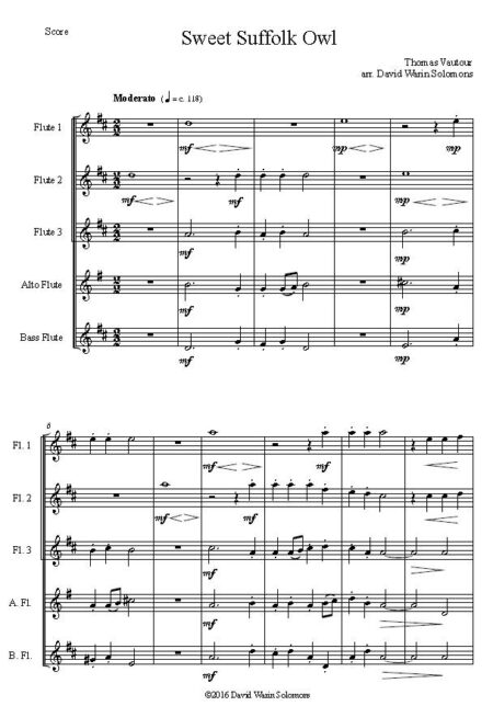sweet suffolk flute quintet first page