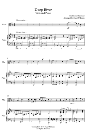 Deep River – Viola and Piano