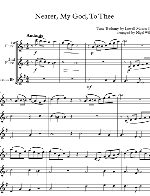 Nearer My God, To Thee – Woodwind Trio