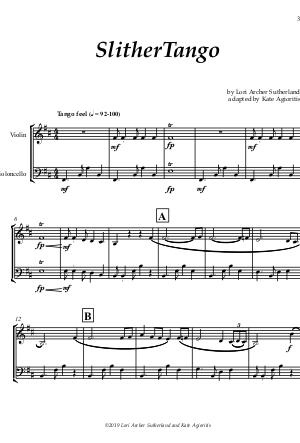 SlitherTango – duet for Violin and ‘Cello