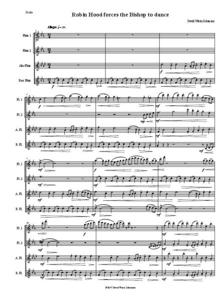 robin hood flute quartet first page