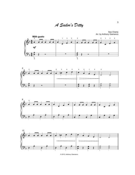 A SAIULOR'S DITTY -piano