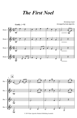 The First Noel – for Horn Quartet