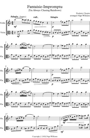 Fantaisie-Impromptu, duet for violin and viola