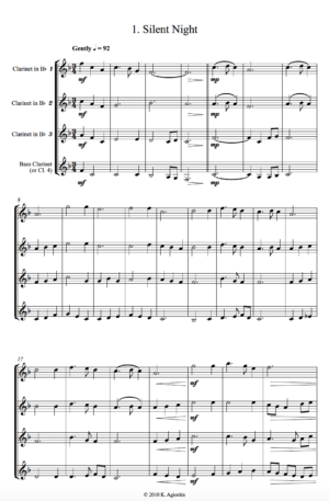 Carols for Four – 15 Carols for Clarinet Quartet
