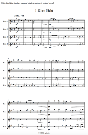 Carols for Four – 15 Carols for Flute Quartet