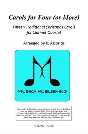 Carols for Four – 15 Carols for Clarinet Quartet