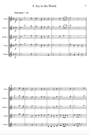 Carols for Four – 15 Carols for Saxophone Quartet