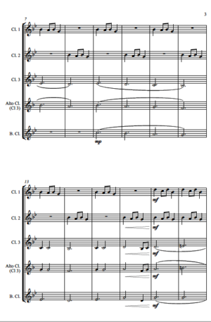 Carol of the Bells – for Clarinet Quartet