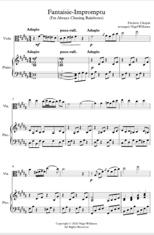 Fantaisie-Impromptu, for viola and piano