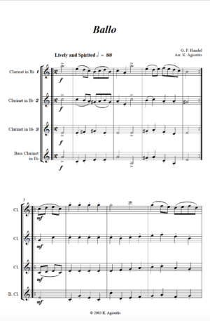 Ballo – Clarinet Quartet
