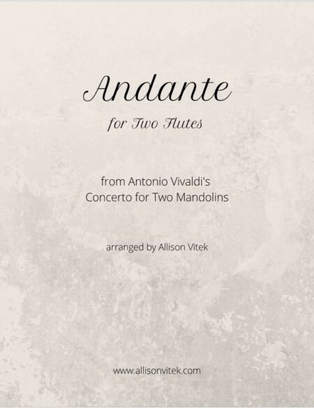 Andante for two flutes title page