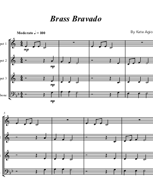 Brass Bravado – Brass Quartet (3 Trumpets and 1 Trombone)