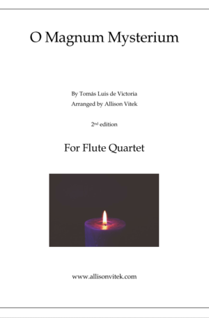 O Magnum Mysterium – Flute Quartet – Score and Parts