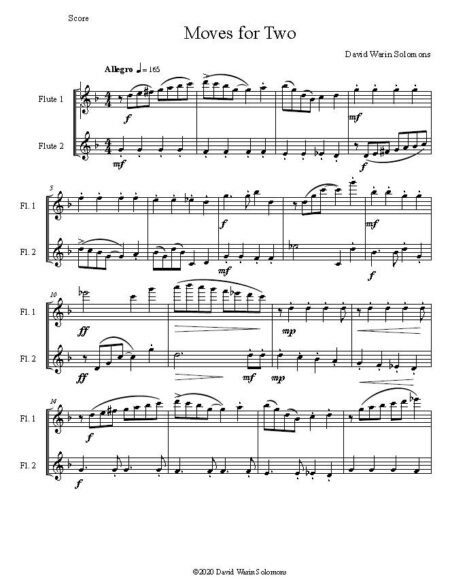 moves for two 2 flutes first page