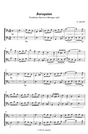 Baroquian – for Trombone Duet