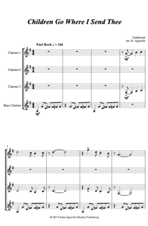 Children Go Where I Send Thee – Clarinet Quartet