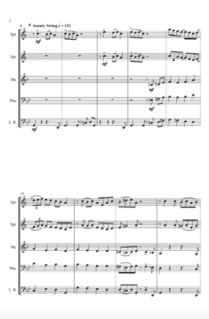 Carol of the Bells – Jazz Arrangement for Brass Quartet