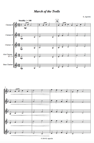 March of the Trolls – Clarinet Trio