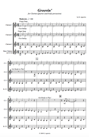 Groovin’ – Clarinet Quartet