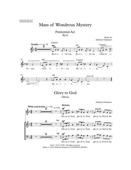 MASS OF W.M. choir 1