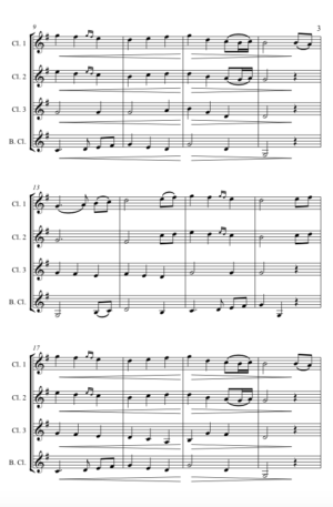 The First Noel – Clarinet Quartet