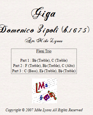 Zipoli – Giga (Double Reed Trio)