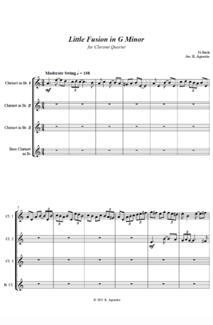 Little Fusion in G Minor – Clarinet Quartet