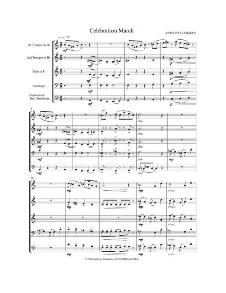 CELEBRATION MARCH [brass quintet]