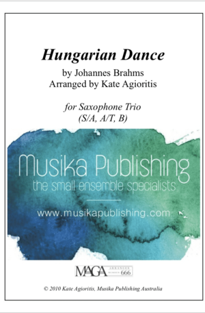 Hungarian Dance (Jazz Arrangement) – for Saxophone Trio