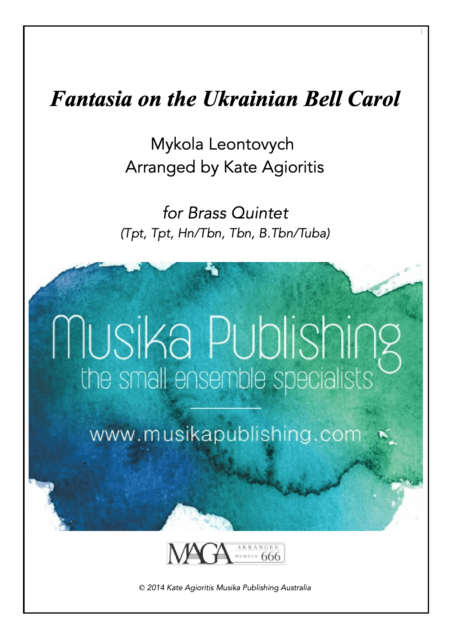 Fantasia on the Ukrainian Bell Carol - Brass Quintet