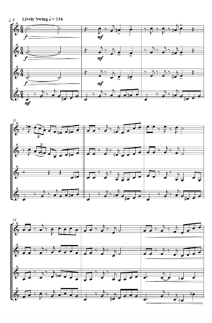 Battle Hymn of the Republic (Jazz Arrangement) – Clarinet Quartet